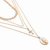 Beaded Necklaces for Women Multilayer Combo Bohemia Gold Necklace Simple Cross Jesus Pendant Necklace Female jewlery