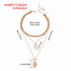 Beaded Necklaces for Women Multilayer Combo Bohemia Gold Necklace Simple Cross Jesus Pendant Necklace Female jewlery
