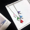 Beads Chain Cartoon Resin Mushroom Pendant Necklace for Women Men Colorful Cute Necklaces Jewelry Valentine's Day Gift