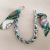 Beautiful Hanging Rope Silk Scarf Metal Chain With Shoulder Strap Hand Wrist Ribbon Woven Bag Pendant Accessories