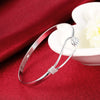 Beautiful flowers bangle 925 Silver bracelet for Women adjustable classic  designer Jewelry Party gifts