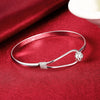 Beautiful flowers bangle 925 Silver bracelet for Women adjustable classic  designer Jewelry Party gifts