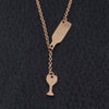 Fashion Beer Cup Long Pendant Necklace For Women Wine Bottle Silver/Rose Gold Triangle Necklace Statement Jewelry