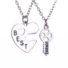 Friends Honey Love Couple Pendant Necklace 2 Pcs/ Set Rainbow Broken Heart BFF Good Friends Friendship Jewelry Gift