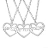 Friends Honey Love Couple Pendant Necklace 2 Pcs/ Set Rainbow Broken Heart BFF Good Friends Friendship Jewelry Gift