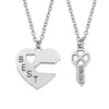 Friends Honey Love Couple Pendant Necklace2 Pcs/ Set  Rainbow Broken Heart Choker Gift Friendship Jewelry