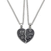 Friends Honey Love Couple Pendant Necklace2 Pcs/ Set  Rainbow Broken Heart Choker Gift Friendship Jewelry