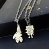 Friends Love Couple Pendant Necklace 2 Pcs/ Set Cartoon Character Necklace Good Friends Friendship Jewelry Gift