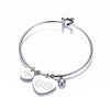 Big Heart Charm Bangles Stainless Steel Bracelet Bangle Women Boho Infinite Love Bangle For Lover Crystal Summer Jewelry