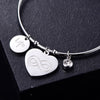 Big Heart Charm Bangles Stainless Steel Bracelet Bangle Women Boho Infinite Love Bangle For Lover Crystal Summer Jewelry