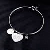 Big Heart Charm Bangles Stainless Steel Bracelet Bangle Women Boho Infinite Love Bangle For Lover Crystal Summer Jewelry