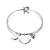 Big Heart Charm Bangles Stainless Steel Bracelet Bangle Women Boho Infinite Love Bangle For Lover Crystal Summer Jewelry