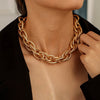 Big Thick Chain Choker Necklace Women Punk Exaggerated Metal Travel Street Hip Hop Night Club Statement Jewelry Gifts