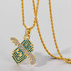 Bill Wings Money Pendant Necklace Cubic Zirconia Hip-hop Rapper Necklace For Man Women Cool Street Style Jewelry Gifts
