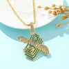 Bill Wings Money Pendant Necklace Cubic Zirconia Hip-hop Rapper Necklace For Man Women Cool Street Style Jewelry Gifts