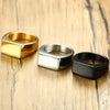 Fashion Black Gold Silver Color Stainless Steel irregular Rings For Boy and Boy Friends Men Ring Simple Jewelry Ring Male