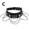 Black Goth Choker Necklace Sexy PU Leather Punk Rock Collar Bondage Choker Jewelry Party Unisex Necklace Accessories