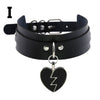 Black Goth Choker Necklace Sexy PU Leather Punk Rock Collar Bondage Choker Jewelry Party Unisex Necklace Accessories