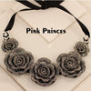 Blue Enchantress  Necklaces for Women Rose Flower Fake Collar High-end Elegant Jewelry  Gift Adjustable clavicle chain