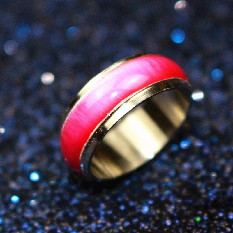 Fashion Blue/ red Stainless Steel Finger Ring cheap Punk Women's and Men's gift fashion jewelry match co   nj57