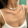 Bohemian Baroque Imitation Pearl Beaded Necklace Women's Star Necklace Jewelry Gift  2021 New
