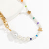 Bohemian Baroque Imitation Pearl Beaded Necklace Women's Star Necklace Jewelry Gift  2021 New
