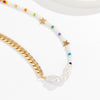 Bohemian Baroque Imitation Pearl Beaded Necklace Women's Star Necklace Jewelry Gift  2021 New