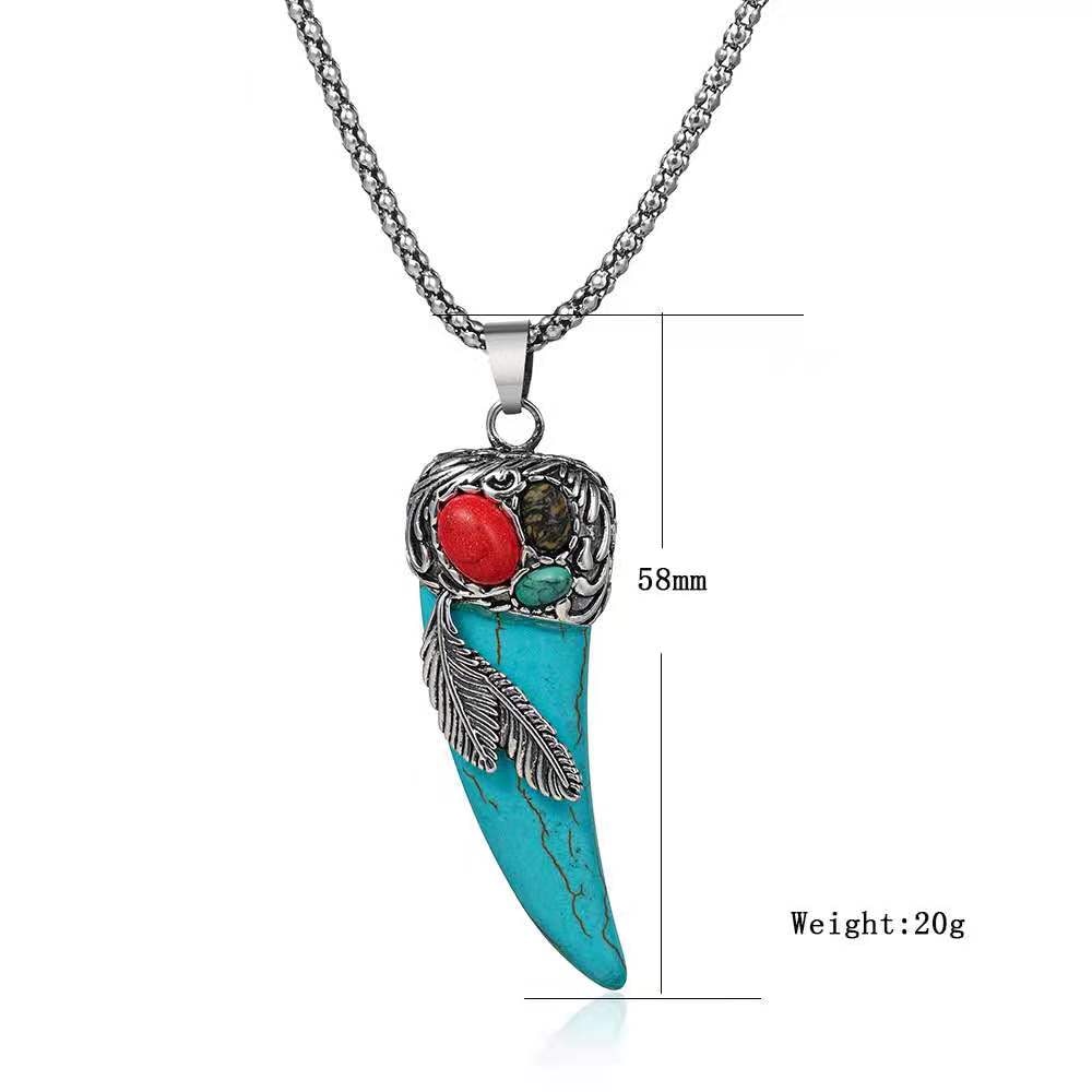 Bohemian Jewelry Italian Horn Necklace/Glass Crystal Good Luck Friendship and Dream Pendant Necklace Jewelry Gift