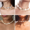 Bohemian Natural Shell Necklace for Women Black Rope Conch Seashell Choker Necklace Beach Summer Jewelry Collares Gifts