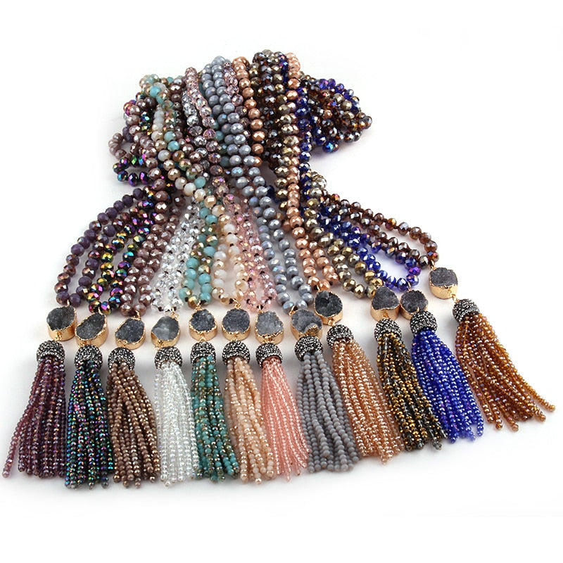 Fashion-Bohemian-Tribal-Jewelry-Multi-Glass-Knotted-Druzy-Link-Crystal-Tassel-Necklaces-Women-Ethnic-Necklace