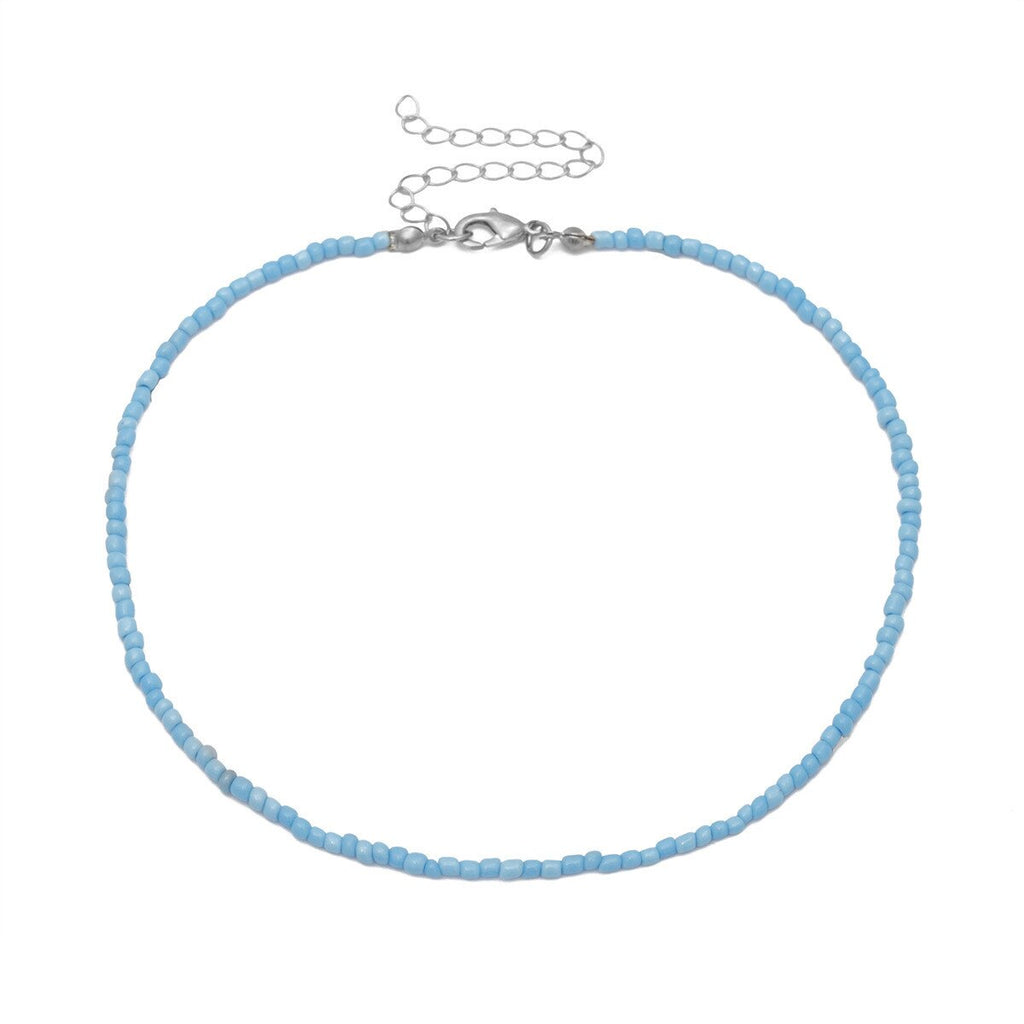 Boho Beads Choker Necklace Women Bohemian Neck Chain Candy Color Alloy Necklace Jewelry 2021 Collar For Girl Chocker