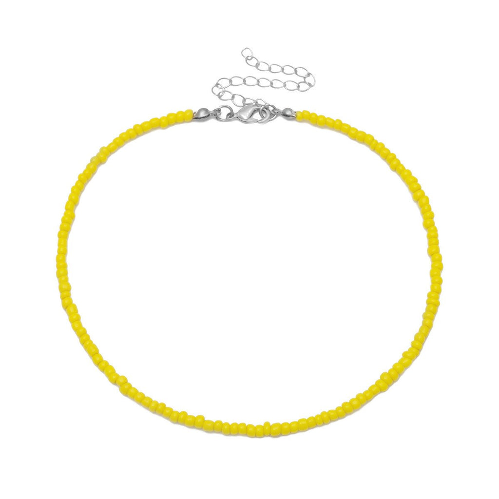 Boho Beads Choker Necklace Women Bohemian Neck Chain Candy Color Alloy Necklace Jewelry 2021 Collar For Girl Chocker