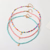 Boho Beads Choker Necklaces Womens Bohemian Neck Chain Candy Color Alloy Star Moon Pendant Necklace Jewelry For Girls