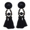 Fashion Braided Luxury Rope Knot Long Tassel Earrings Vintage Handmade Ethnic Fringes Earrings For Women Brincos Gifts Girl