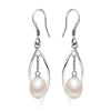 Fashion Brand Wedding & Engagement Jewelry Solid 925 Sterling Silver Long Earrings With Top Quality Natural Pearls Wedding gift