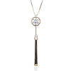 CZ Crystal Circle Metal Tassel Dress Necklace Simple Geometric Necklaces Pendant Long Sweater Necklaces Jewelry 2022