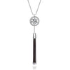 CZ Crystal Circle Metal Tassel Dress Necklace Simple Geometric Necklaces Pendant Long Sweater Necklaces Jewelry 2022