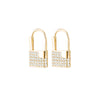 CZ Zircon Lock Hoop Earrings For Women Silvery/Gold/Rose Gold  Earrings Female  Arrived European Women Jewelry