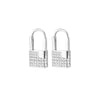 CZ Zircon Lock Hoop Earrings For Women Silvery/Gold/Rose Gold  Earrings Female  Arrived European Women Jewelry