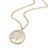 CZ Zirconia Tree of Life Crystal Round Small Pendant Necklace Silverly Gold Elegant For Women Necklace Jewelry Gift 2022