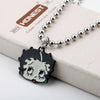 Cartoon Betty Boop Necklaces Personality Metal Sweater Chains Cute Cartoon Girl Choker Necklaces For Women Girls Gift