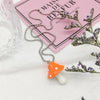 Cartoon Color Mushroom Pearl Bunny Necklace Personality Cute Resin Pendant Girl Daily Charm Jewelry Gift Women Jewelry