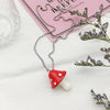 Cartoon Color Mushroom Pearl Bunny Necklace Personality Cute Resin Pendant Girl Daily Charm Jewelry Gift Women Jewelry