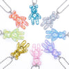 Cartoon Multicolor Transparent Jelly Resin Bear Necklace Girl Cute Necklace Jewelry Party Fun Suitable Gift