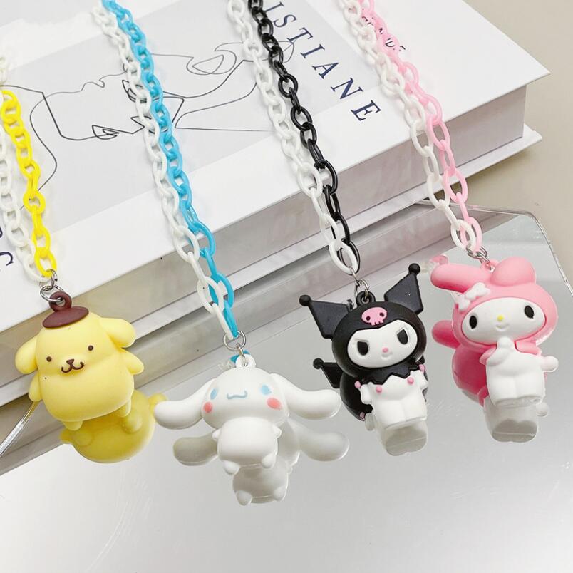 Cartoon cute big ears dog Clown duck pendant Necklace Hip-hop Personality Couple Pendant Necklace women kids gift