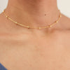 Chain Short Gold-plated Small Ball Chain Choker Necklace for Women Clavicle Chain Silver-plate