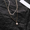 Chain Pearl Necklace For Women Baroque Pearl Metal Charm Pendants Necklaces Choker Bead Chain Jewelry Gifts