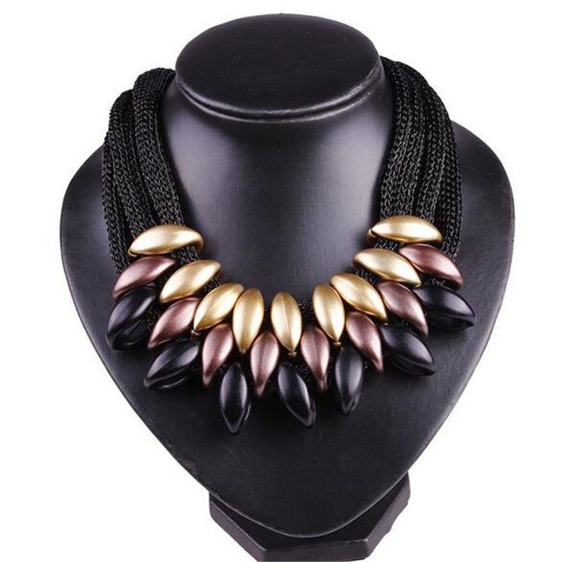 Charm Statement Necklaces Pendants Vintage Choker Collar Ethnic Black Gold 2021 Maxi Pendants necklace women jewelry