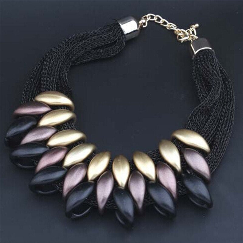 Charm Statement Necklaces Pendants Vintage Choker Collar Ethnic Black Gold 2021 Maxi Pendants necklace women jewelry