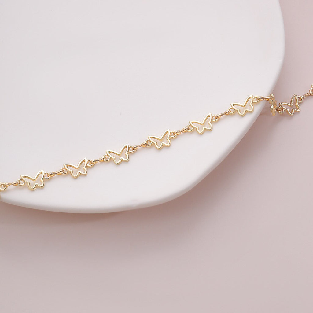 Choker Lovely Golden Silver Color hollow out Butterfly Necklace Short Women Summer Holiday Romantic Gift Jewelry